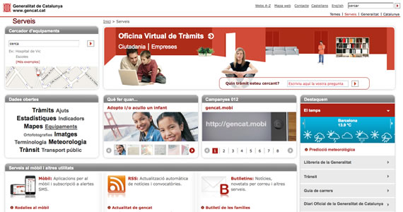 Imagen del web de gencat.cat