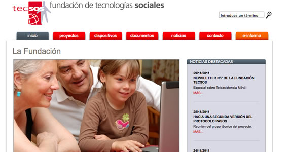 Imagen del web Fundación Tecsos